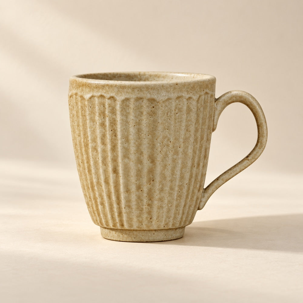 Speckled Fluted Ceramic Mug
