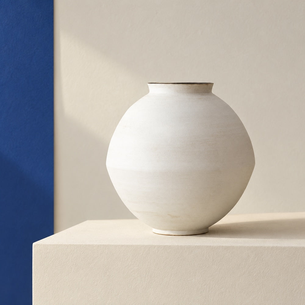 Ivory Wabi-Sabi Ceramic Vase